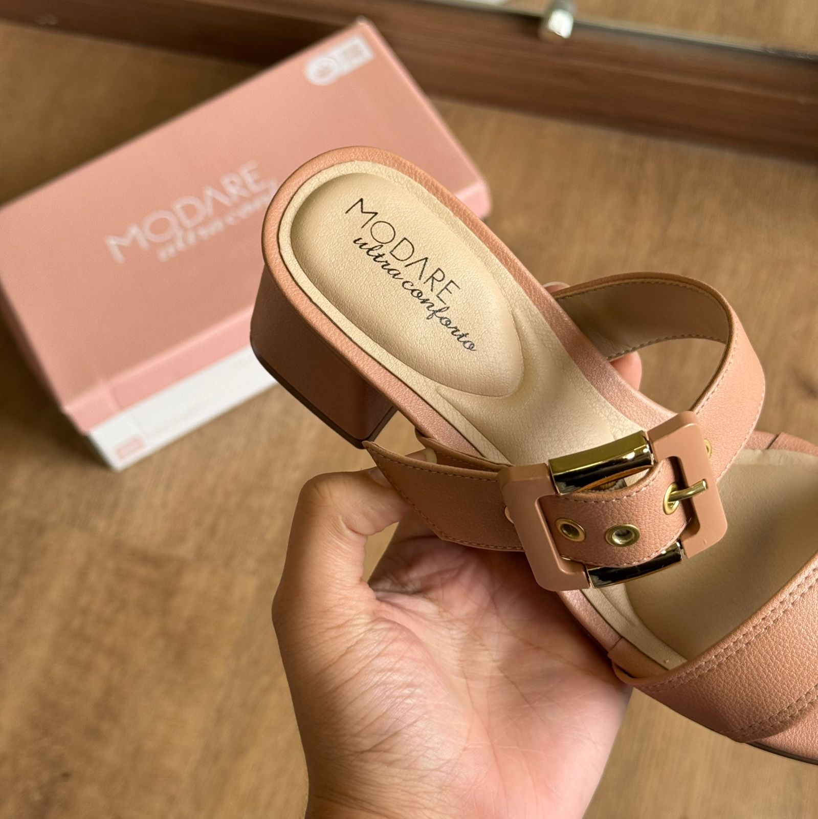 Sandália Modare Salto Bloco Fivela 7172.124