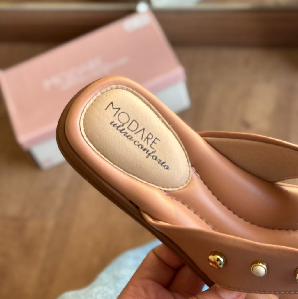 Sandália Modare Rasteirinha Detalhes Dourado 7212.104