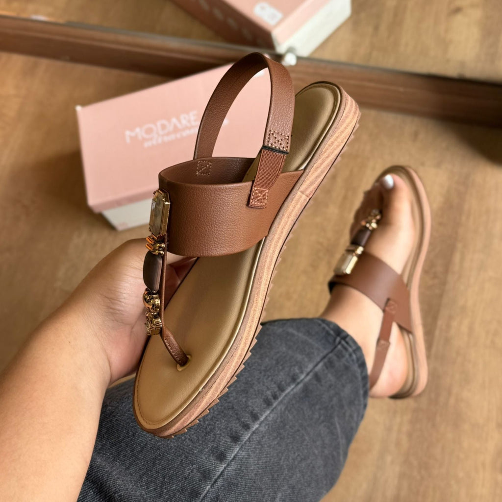 Sandália Rasteirinha Pedrarias Modare 7141.120