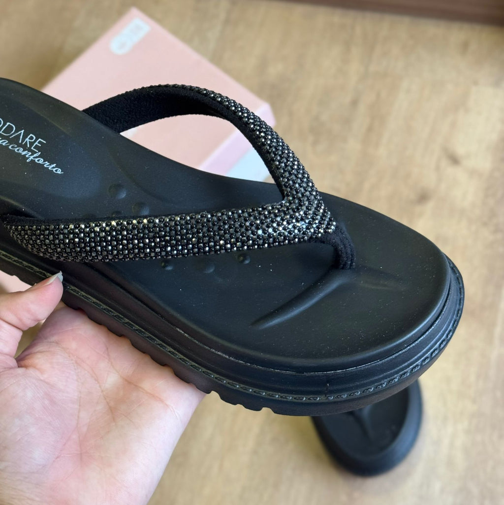 Sandália Modare Plataforma Tiras Em Strass 7200.110