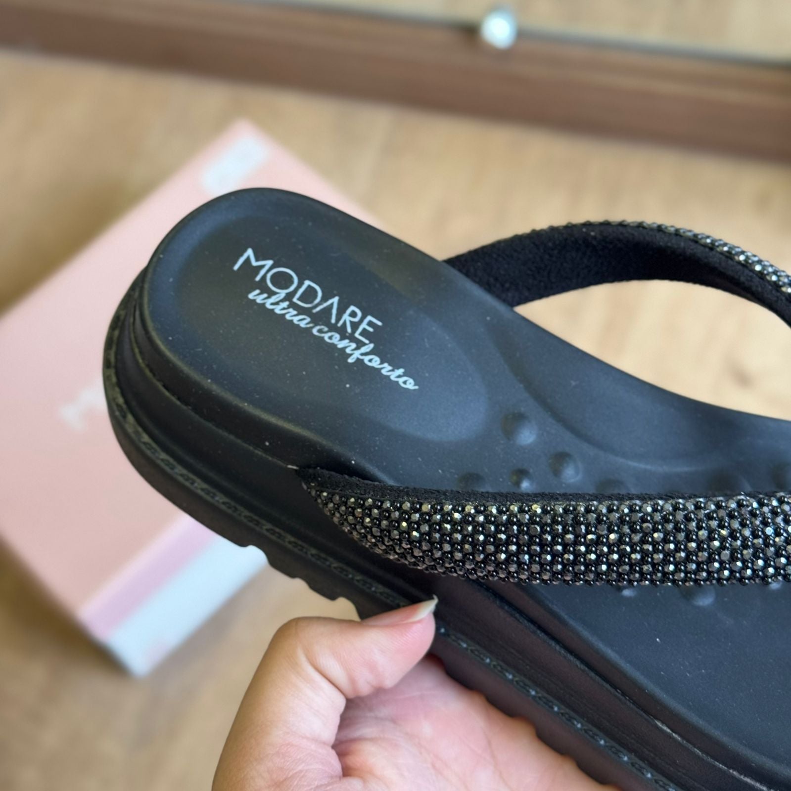 Sandália Modare Plataforma Tiras Em Strass 7200.110