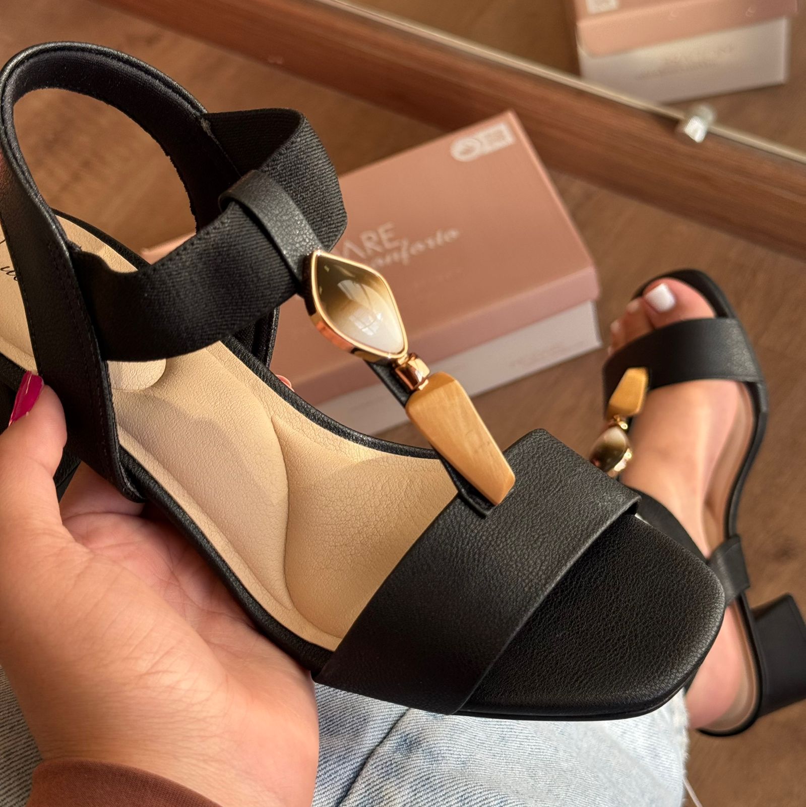 Sandália Modare Salto Bloco Médio 7172.113